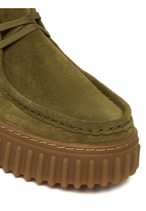 Clarks Półbuty Torhill Bee 26184586 Khaki. Kolor: brązowy. Materiał: skóra, zamsz