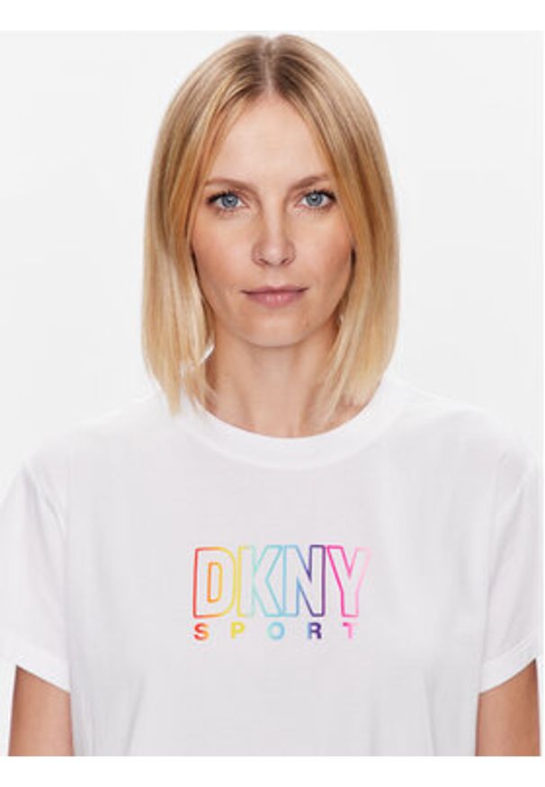 DKNY Sport T-Shirt DP3T8782 Biały Classic Fit. Kolor: biały. Materiał: bawełna. Styl: sportowy