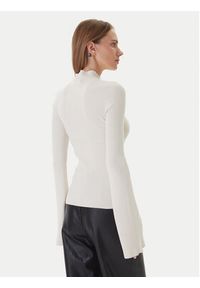 Kontatto Golf 3M0816C Écru Regular Fit. Typ kołnierza: golf. Kolor: kremowy. Materiał: syntetyk #5