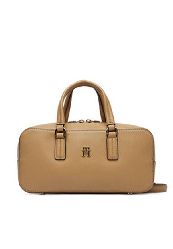 TOMMY HILFIGER - Tommy Hilfiger Torebka Th Daily Crossover AW0AW18378 Brązowy. Kolor: brązowy. Materiał: skórzane