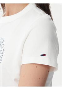 Tommy Jeans T-Shirt Heritage Logo DW0DW22816 Biały Regular Fit. Kolor: biały. Materiał: bawełna #4