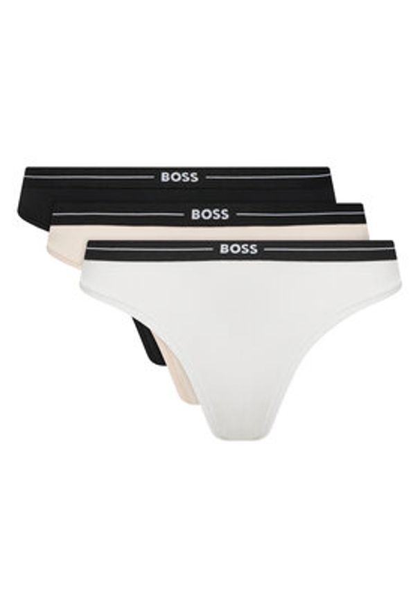 BOSS Komplet 3 par fig klasycznych 3P Brief 50510016 Kolorowy. Materiał: bawełna. Wzór: kolorowy