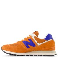 New Balance U574BRD Sneakersy męskie. Okazja: na co dzień. Kolor: pomarańczowy. Materiał: dresówka, zamsz, guma. Szerokość cholewki: normalna. Model: New Balance 574 #4