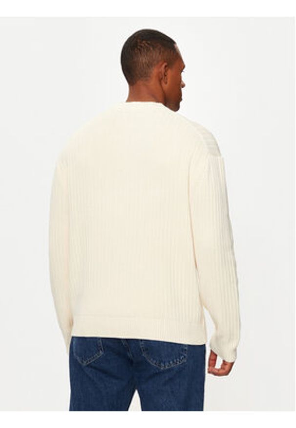 Calvin Klein Jeans Sweter J30J326193 Écru Regular Fit. Materiał: bawełna