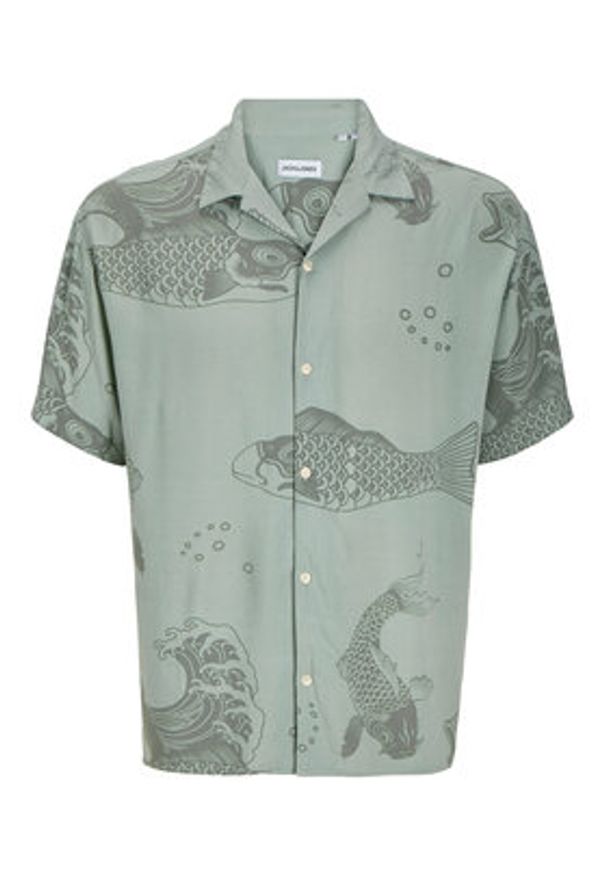 Jack & Jones Koszula Jeff 12268465 Zielony Relaxed Fit. Kolor: zielony. Materiał: wiskoza