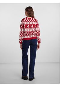 Pieces Sweter 17121018 Czerwony Regular Fit. Kolor: czerwony. Materiał: syntetyk #2