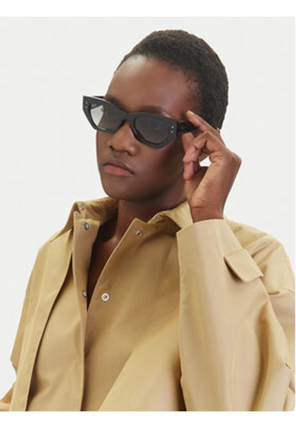 Ray-Ban Okulary przeciwsłoneczne 1dp856w0b Kolorowy. Kolor: czarny. Materiał: syntetyk. Wzór: kolorowy