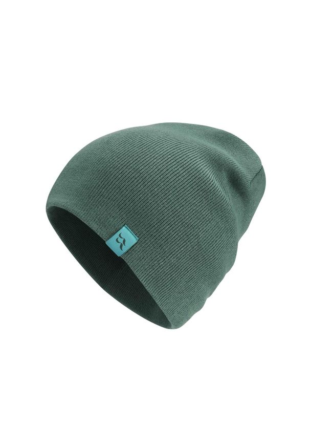 Czapka dzianinowa podwijana Rab Adzuki Beanie. Kolor: zielony. Materiał: dzianina