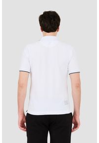 La Martina - LA MARTINA Białe męskie polo z dużym logo, Rozmiar XL. Typ kołnierza: polo. Kolor: biały #6