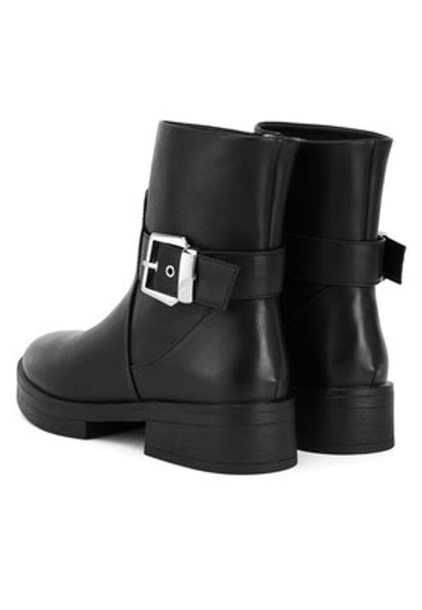 Jenny Fairy Botki HY6137-1 Czarny. Kolor: czarny. Materiał: skóra