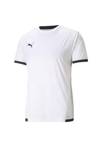 Koszulka męska Puma teamLIGA Jersey. Kolor: biały, wielokolorowy, czarny. Materiał: jersey. Sport: piłka nożna