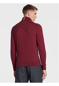 TOMMY HILFIGER - Tommy Hilfiger Golf Pima MW0MW28048 Bordowy Regular Fit. Typ kołnierza: golf. Kolor: czerwony. Materiał: bawełna #3