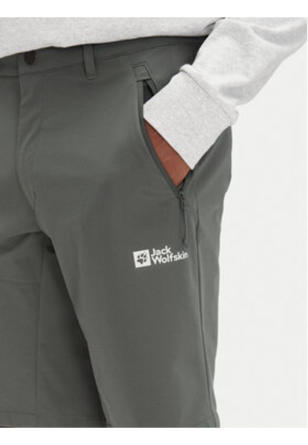 Jack Wolfskin Szorty sportowe Pico Trail A63908 Zielony Regular Fit. Kolor: zielony. Materiał: syntetyk