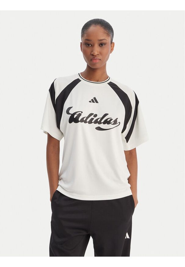 Adidas - adidas T-Shirt House Of Tiro KB6126 Biały Regular Fit. Kolor: biały. Materiał: syntetyk