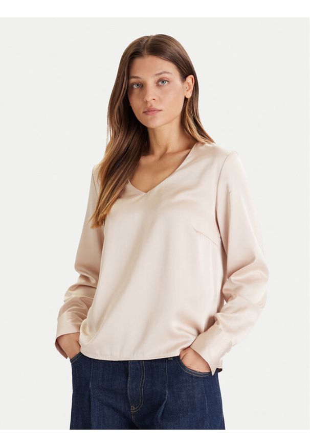 only - ONLY Bluzka Mika 15361191 Brązowy Regular Fit. Kolor: brązowy. Materiał: syntetyk