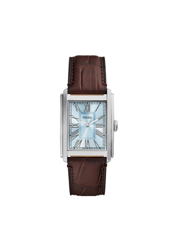 Fossil Zegarek Carraway FS6110 Brązowy. Kolor: brązowy. Materiał: skóra