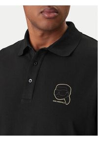 Karl Lagerfeld - KARL LAGERFELD Polo 745025 561235 Czarny Regular Fit. Typ kołnierza: polo. Kolor: czarny. Materiał: bawełna #2