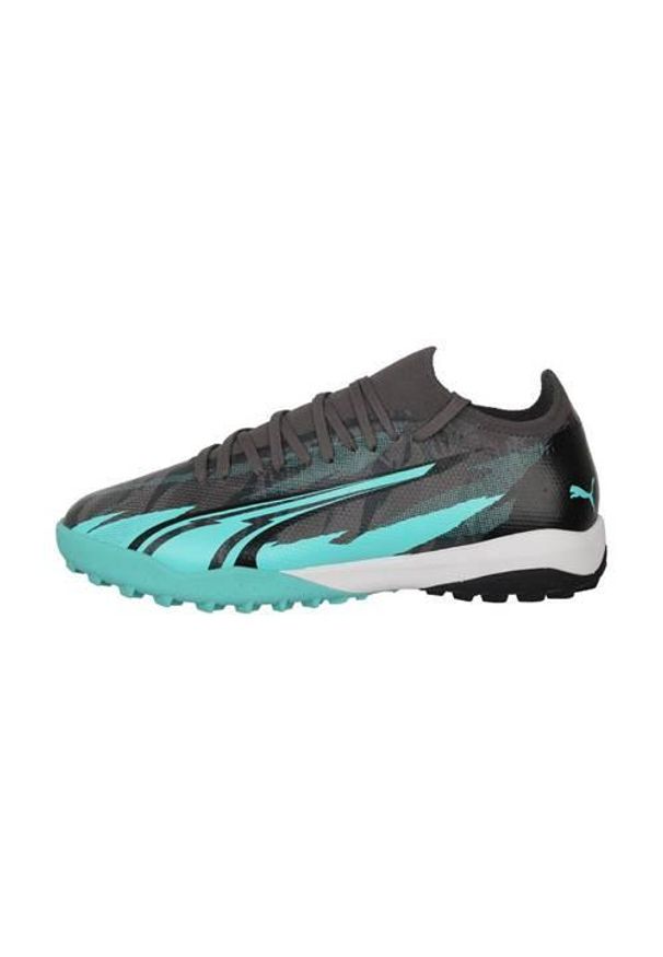 Buty piłkarskie męskie Puma Ultra Match Rush Tt. Zapięcie: sznurówki. Kolor: wielokolorowy, niebieski. Materiał: guma, materiał, tkanina, syntetyk. Szerokość cholewki: normalna. Sport: piłka nożna