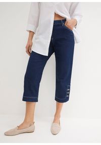 bonprix - Dżinsy rybaczki. Kolor: niebieski. Styl: elegancki #1