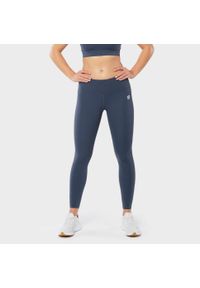 SIROKO - Legginsy sportowe fitness ze średnim stanem damskie Striker. Kolor: niebieski. Materiał: nylon. Sport: fitness
