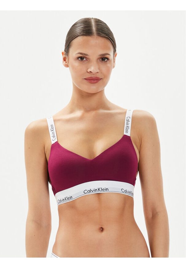 Calvin Klein Underwear Biustonosz bezfiszbinowy 000QF7059E Fioletowy. Kolor: fioletowy. Materiał: bawełna