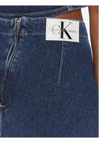 Calvin Klein Jeans Spódnica jeansowa J20J222827 Granatowy Regular Fit. Kolor: niebieski. Materiał: bawełna