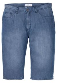Bermudy dżinsowe TENCEL™ z lnem, Regular Fit bonprix niebieski "stone”. Kolor: niebieski. Długość: długie #1