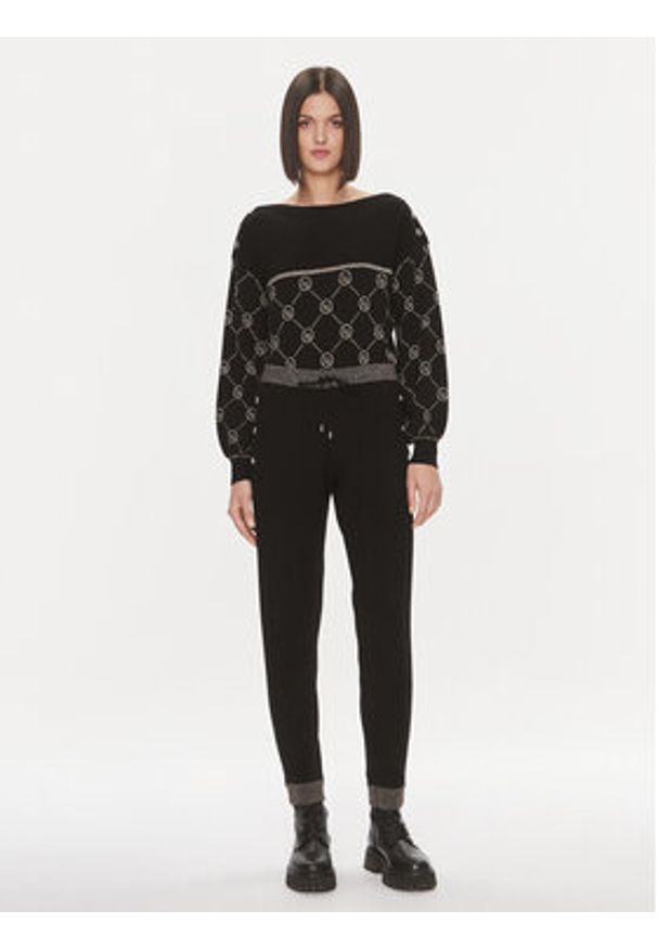 Liu Jo Sport Spodnie materiałowe TF3207 MA63L Czarny Slim Fit. Kolor: czarny. Materiał: wiskoza. Styl: sportowy