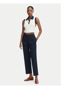 TOMMY HILFIGER - Tommy Hilfiger Chinosy WW0WW52817 Granatowy Slim Fit. Kolor: niebieski. Materiał: syntetyk #5