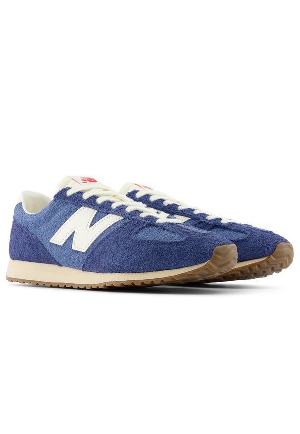 Buty unisex New Balance U471PSB – niebieskie. Kolor: niebieski. Materiał: zamsz, materiał, syntetyk. Szerokość cholewki: normalna. Wzór: jodełka. Sezon: lato