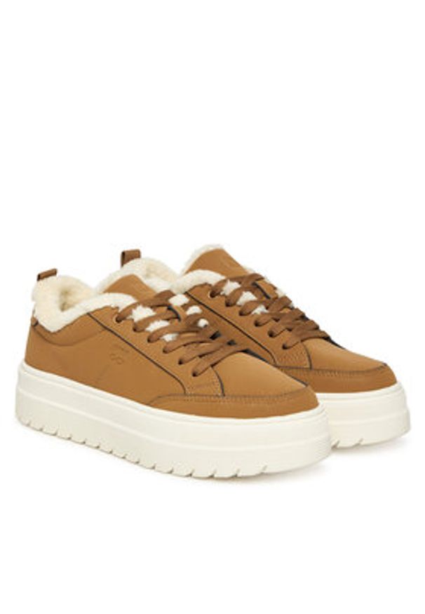 Hugo - HUGO Sneakersy Lyssa Tenn 50552645 Brązowy. Kolor: brązowy. Materiał: skóra