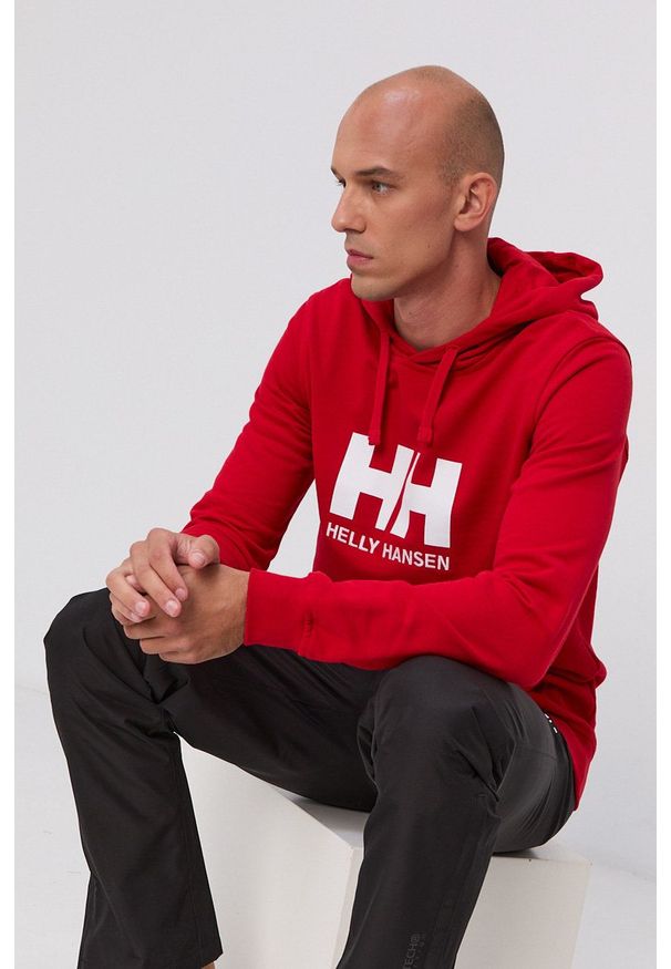 Helly Hansen - Bluza. Okazja: na co dzień. Kolor: czerwony. Wzór: aplikacja. Styl: casual