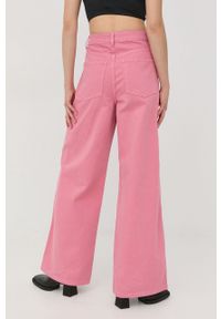 GESTUZ - Gestuz jeansy damskie high waist. Stan: podwyższony. Kolor: różowy #2