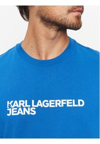Karl Lagerfeld Jeans T-Shirt 235D1707 Niebieski Regular Fit. Kolor: niebieski. Materiał: bawełna