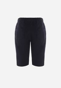 Born2be - Granatowe Szorty Casual z Wiązaniem i Gumką w Pasie Nasine. Okazja: na co dzień. Kolor: niebieski. Styl: casual #4