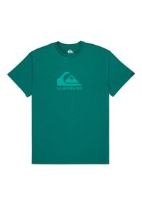 Quiksilver - Koszulka z krótkim rękawem EV COMP LOGO Mężczyźni. Kolor: zielony. Materiał: materiał, bawełna. Długość rękawa: krótki rękaw. Długość: krótkie. Wzór: nadruk