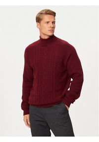 Hechter Paris Golf 65019 142814 Czerwony Regular Fit. Typ kołnierza: golf. Kolor: czerwony. Materiał: wełna #1