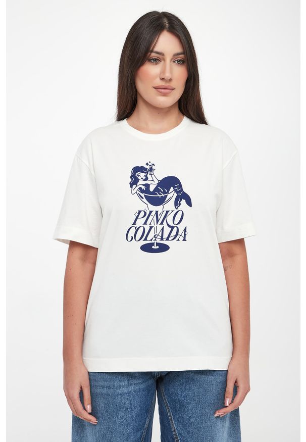 Pinko - T-shirt damski z grafiką Strepitoso PINKO