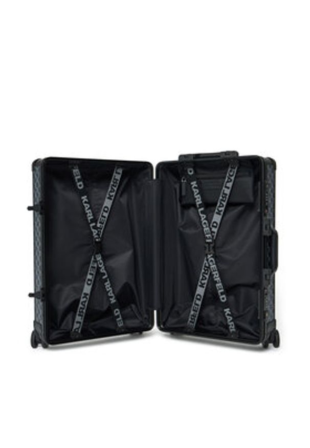 Karl Lagerfeld - KARL LAGERFELD Walizka średnia A1W30461 Granatowy. Kolor: niebieski. Materiał: materiał