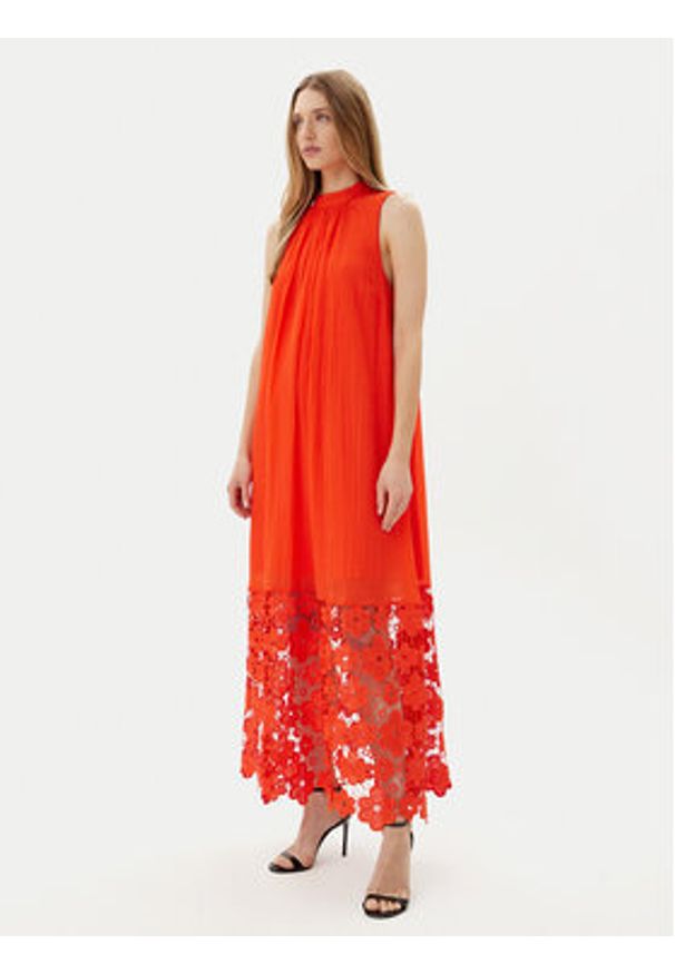 YAS Sukienka letnia Twigsy 26037703 Czerwony Relaxed Fit. Kolor: czerwony. Materiał: lyocell. Sezon: lato