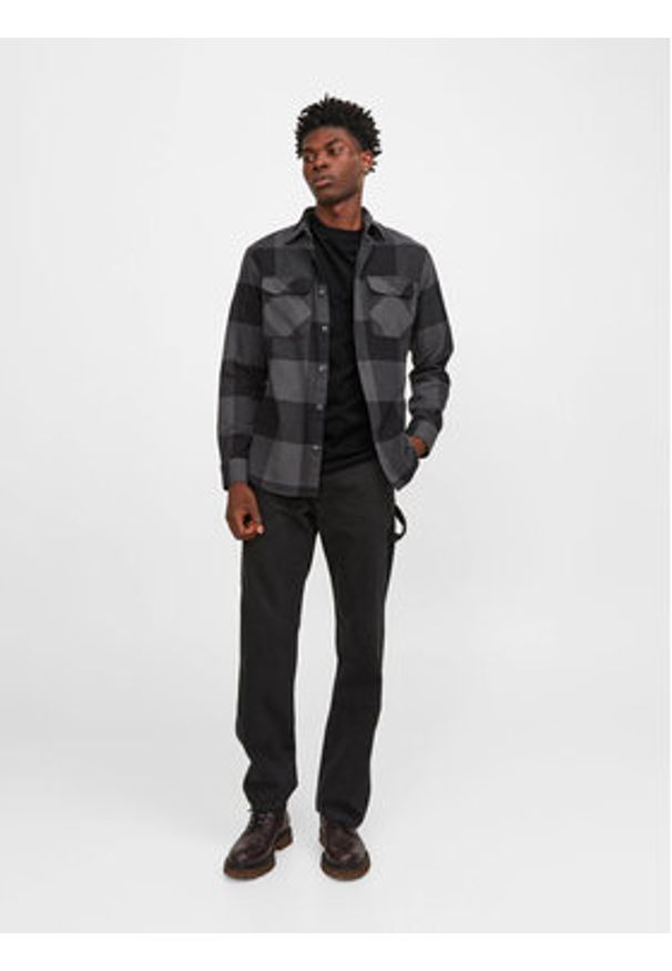 Jack & Jones T-Shirt Bradley 12249319 Czarny Regular Fit. Kolor: czarny. Materiał: bawełna