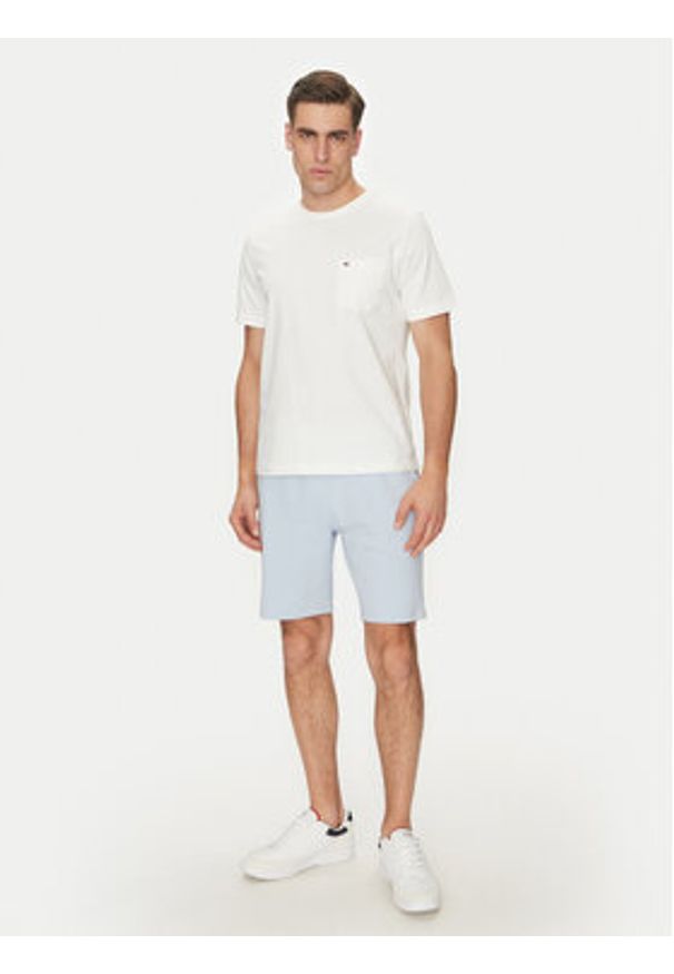 TOMMY HILFIGER - Tommy Hilfiger T-Shirt Essential Solid Pocket Tee MW0MW37283 Biały Regular Fit. Kolor: biały. Materiał: bawełna