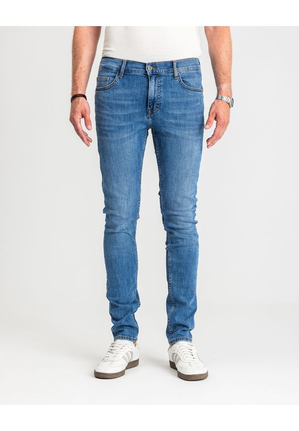 Męskie Spodnie Jeansowe Mustang Style Frisco Skinny Denim Blue 1017117 5000 682