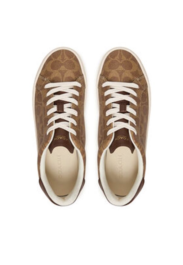 Coach Sneakersy CCN67 Brązowy. Kolor: brązowy. Materiał: skóra