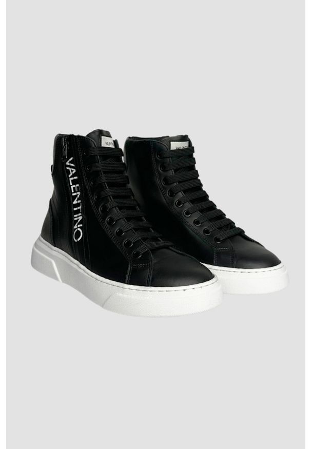 Valentino by Mario Valentino - VALENTINO Czarne sneakersy HIGH-TOP. Kolor: czarny