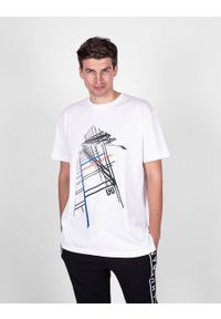 Les Hommes T-shirt "City" | URG820P UG814 | Oversized T-Shirt | Mężczyzna | Biały. Kolor: biały. Materiał: bawełna. Wzór: nadruk