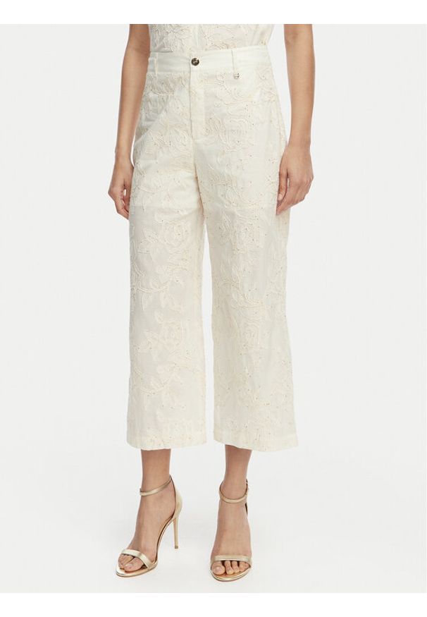 Liu Jo Kuloty WA6506 T472A Kremowy Regular Fit. Kolor: kremowy. Materiał: bawełna