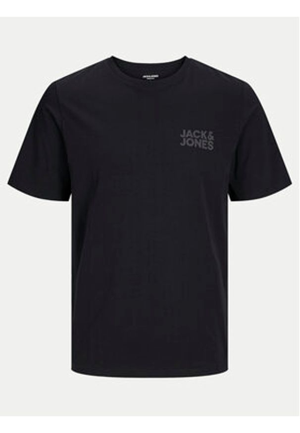 Jack & Jones - Jack&Jones T-Shirt Corp Logo 12151955 Czarny Standard Fit. Kolor: czarny. Materiał: bawełna