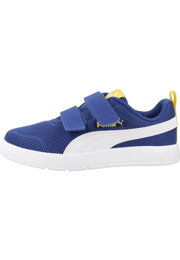Puma Buty Courtflex V3 Mesh Ps 39808505. Kolor: niebieski. Materiał: mesh