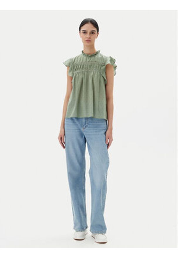 only - ONLY Bluzka Katti 15337637 Zielony Regular Fit. Kolor: zielony. Materiał: bawełna